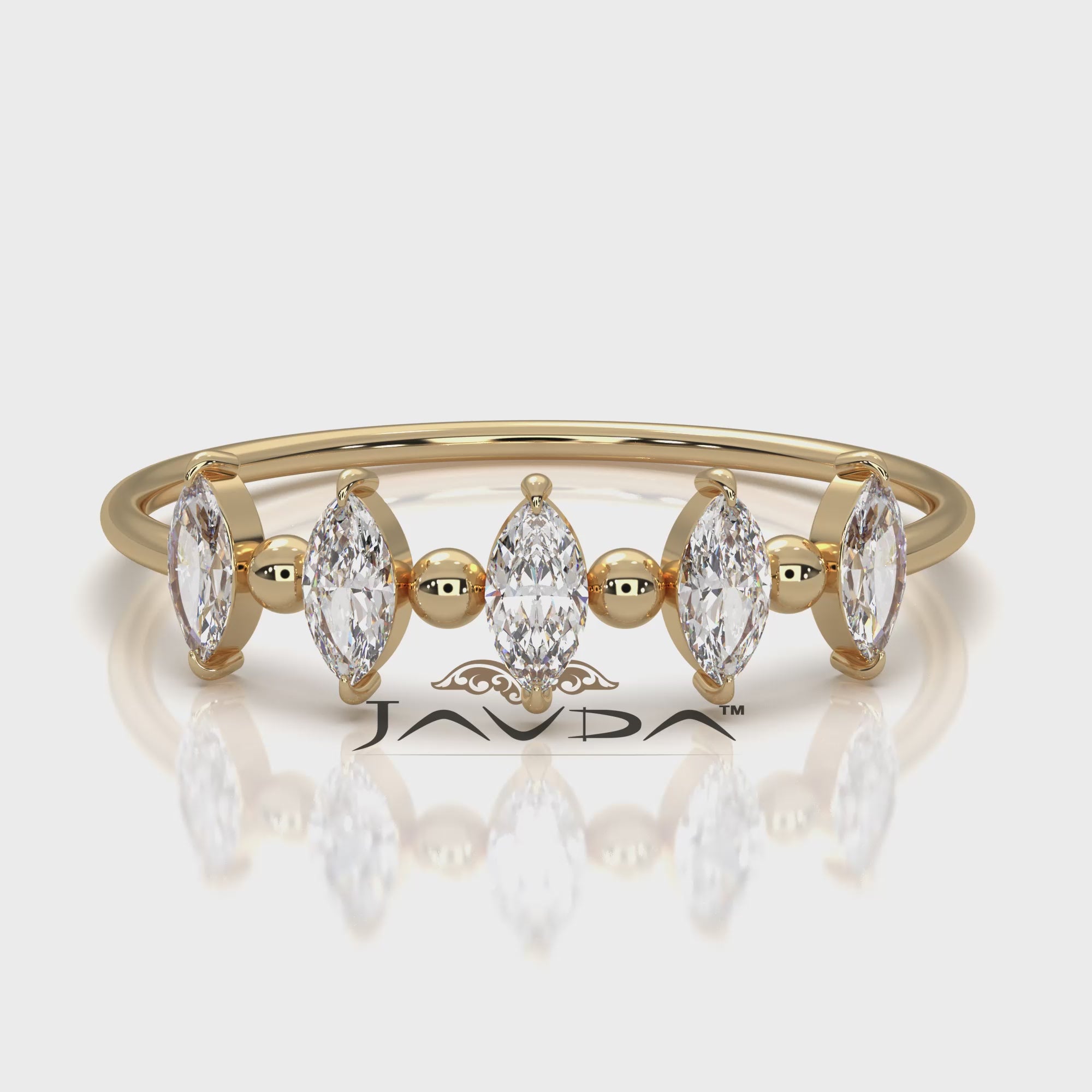 Prong Set Marquise Shape Lab Diamond Designer Ring 0.26ctw.